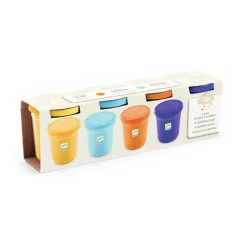 4 Botes De Plastilina Colores Naturaleza
