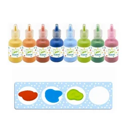 8 Botes De Tempera De Colores