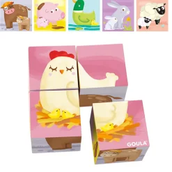 4 Cubic Puzzle Animales