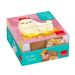 4 Cubic Puzzle Animales
