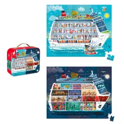 2 Puzzles Barco Crucero: 100 Y 200 Piezas
