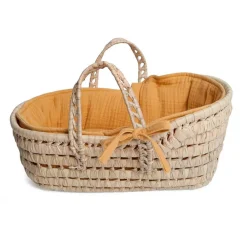 Capazo De Mimbre Bobble Mostaza