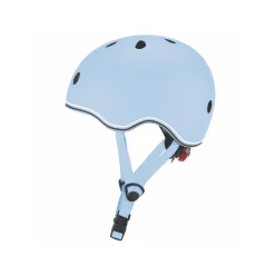 Casco Pequeno Con Luces Azul Pastel