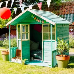 Casita De Madera Para Jardin Azul Teal