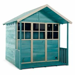 Casita De Madera Para Jardin Azul Teal
