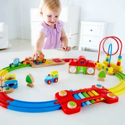 Circuito Infantil: Tren Músical Con Encajable Y Pasabolas
