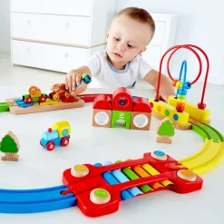 Circuito Infantil: Tren Músical Con Encajable Y Pasabolas