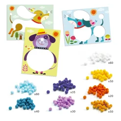 Cuadros De Pompones: Perros Para Acariciar