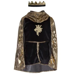 Disfraz Caballero Dorado Con Capa Y Corona 7-8 Años