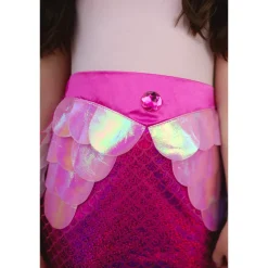 Disfraz Cola De Sirena Rosa Con Corona 5-6 Años