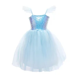 Disfraz Princesa Lentejuelas Azul 3-4 Años