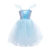 Disfraz Princesa Lentejuelas Azul 5-6 Años