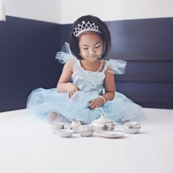 Disfraz Princesa Lentejuelas Azul 5-6 Años