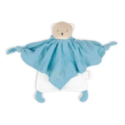 Doudou De Algodon Organico Oso Azul