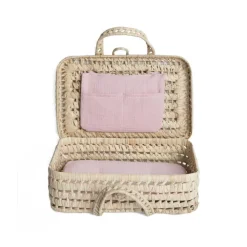 Maletita De Mimbre Bobble Rosa
