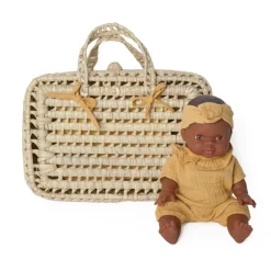 Maletita De Mimbre Bobble Mostaza