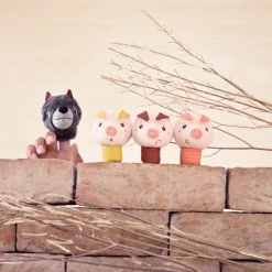 Marionetas De Dedo: El Lobo Y Los 3 Cerditos
