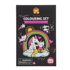 Neon Colouring Set: Unicornios Y Amigos