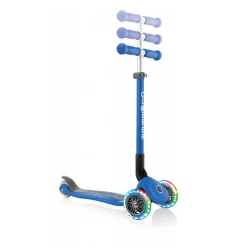Patinete Primo Azul Plegable Y Con Luces