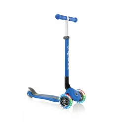 Patinete Primo Azul Plegable Y Con Luces