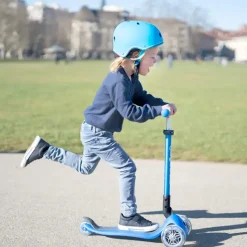 Patinete Primo Verde Plegable Y Con Luces