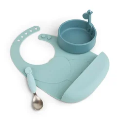 Primera Vajilla De Silicona Peekaboo Azul