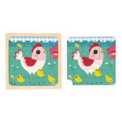 Puzzle De Madera: Gallina Henriette