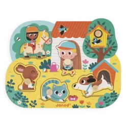 Puzzle Encajable Con Pomo: El Campo