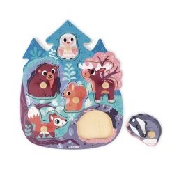 Puzzle Encajable Con Pomo: El Bosque