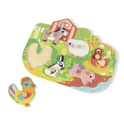 Puzzle Encajable Con Pomo: La Granja