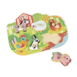 Puzzle Encajable Con Pomo: La Granja