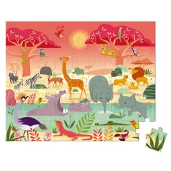Puzzle Reserva De Animales: 54 Piezas