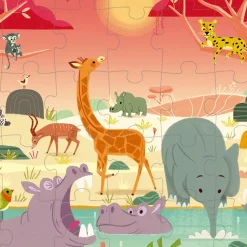 Puzzle Reserva De Animales: 54 Piezas