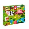 Puzzle Tactil Gigante Animales De La Granja: 20 Piezas