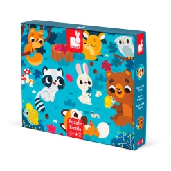 Puzzle Tactil Gigante Animales Del Bosque: 20 Piezas