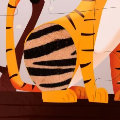 Puzzle Tactil Gigante En El Zoo: 20 Piezas