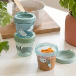 Set De 3 Contenedores Porta Alimentos Verde