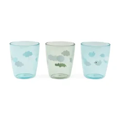 Set De 3 Mini Vasos Happy Clouds Green