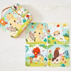Set De 4 Puzzles Evolutivos: Animales De La Granja
