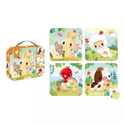 Set De 4 Puzzles Evolutivos: Animales De La Granja