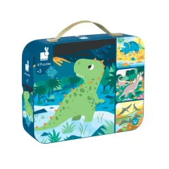 Set De 4 Puzzles Evolutivos: Dinosaurios