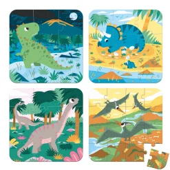 Set De 4 Puzzles Evolutivos: Dinosaurios