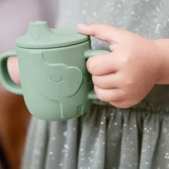 Taza De Aprendizaje Con Asas Silicona Rosa